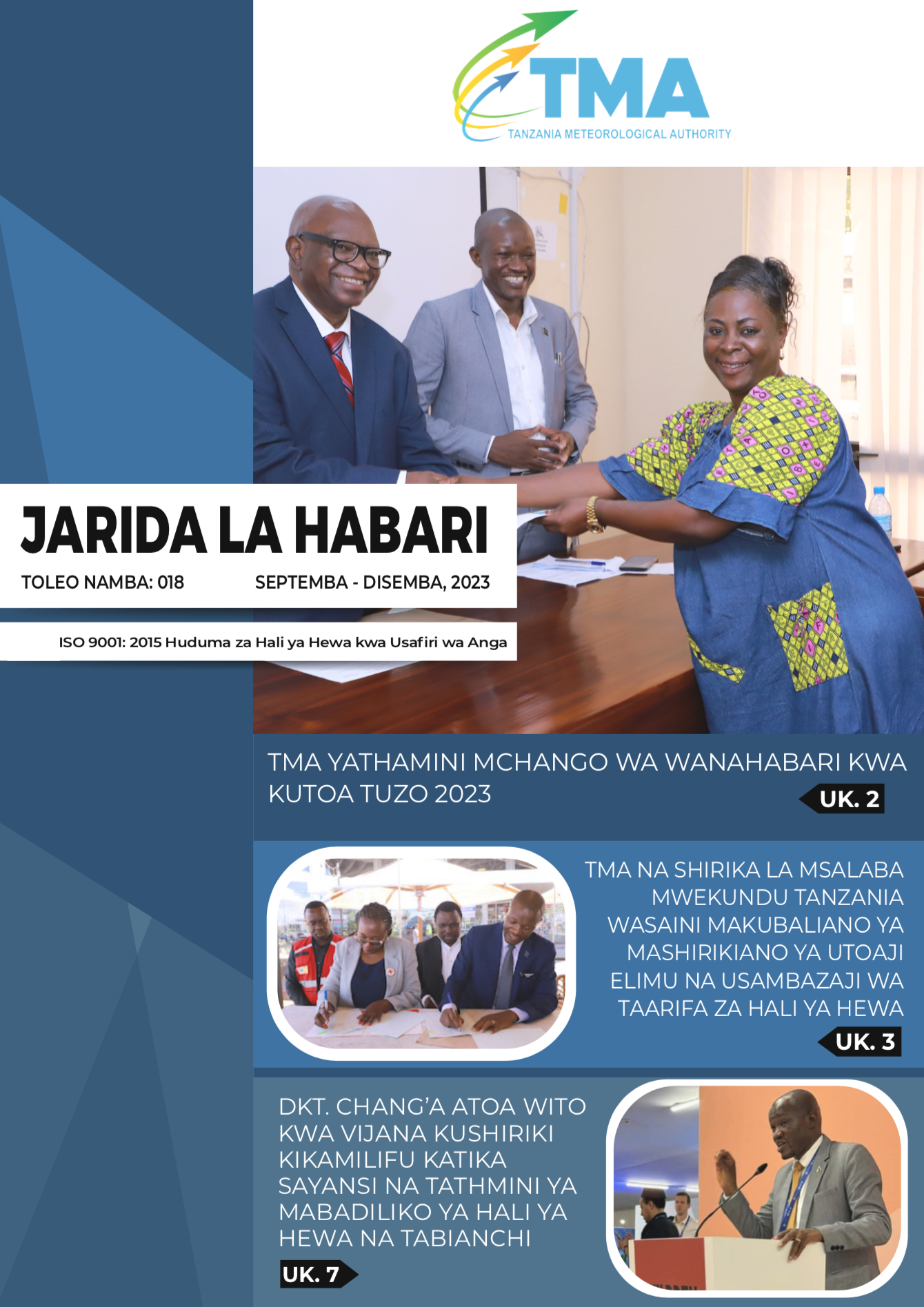 JARIDA LA ROBO MWAKA LA HABARI ZA TMA - TOLEO LA 018